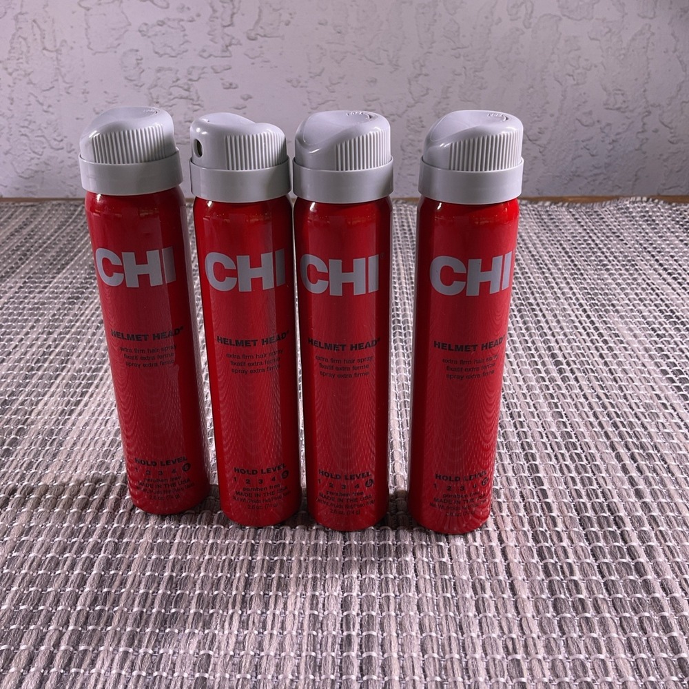 Chi Helmet Head Extra Firm Hair Spray (Hold Level 5) 2.6oz. LOT OF 4